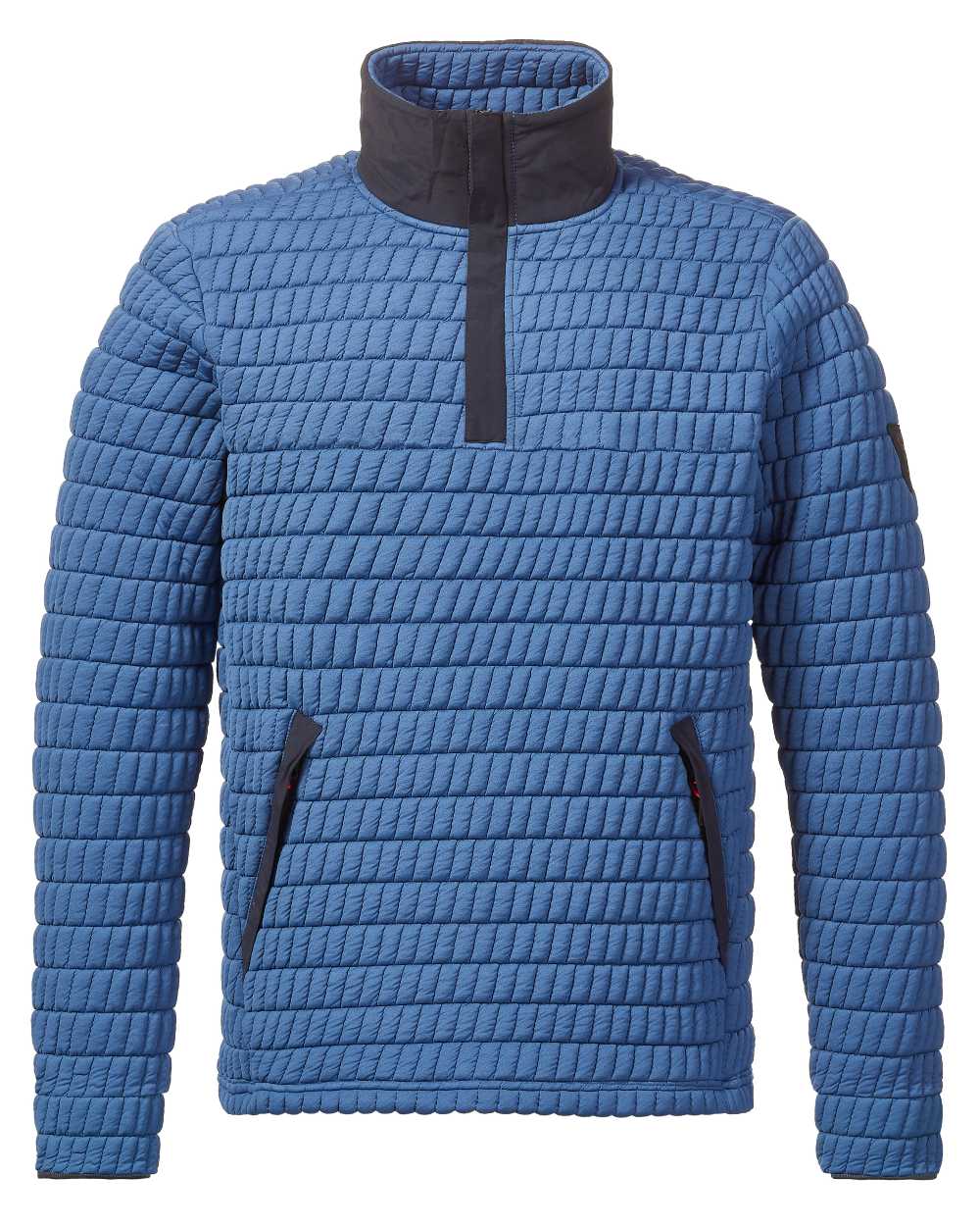 Marine Blue Coloured Musto Mens Snug Pullover On A White Background 