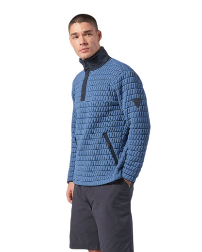 Marine Blue Coloured Musto Mens Snug Pullover On A White Background 