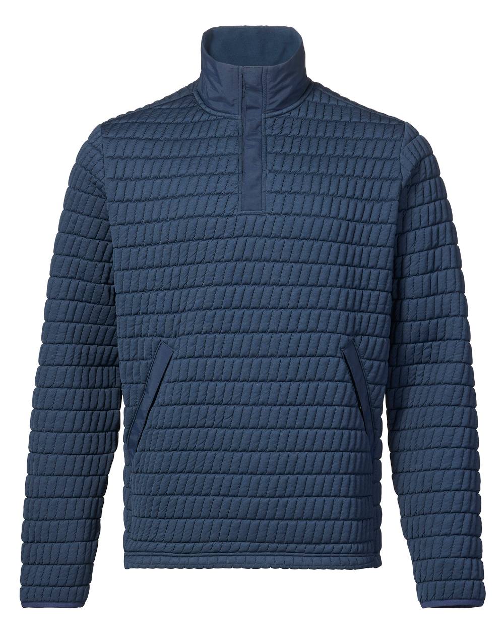 Navy Coloured Musto Mens Snug Pullover On A White Background 