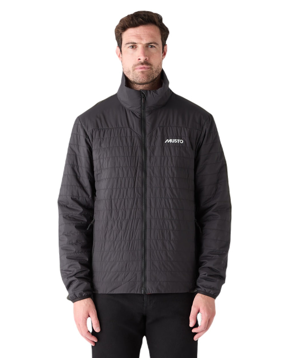 Carbon Coloured Musto Mens Solent Primaloft Insulator Jacket on White Background
