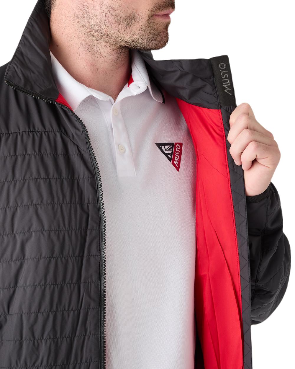 Carbon Coloured Musto Mens Solent Primaloft Insulator Jacket on White Background
