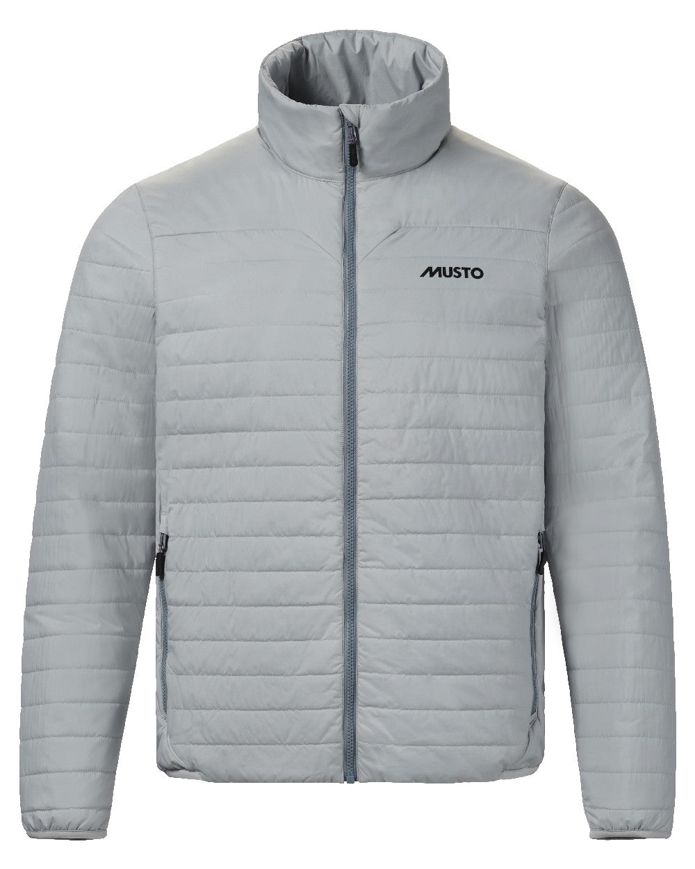 Quarry Coloured Musto Mens Solent Primaloft Insulator Jacket on White Background
