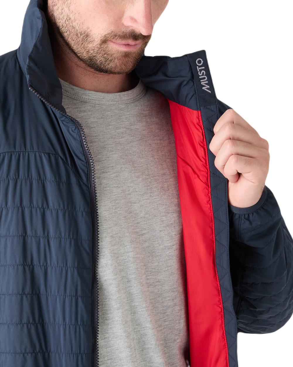 True Navy Coloured Musto Mens Solent Primaloft Insulator Jacket on White Background
