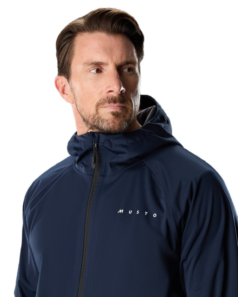Navy Coloured Musto Mens Venture 3L Jacket on White Background
