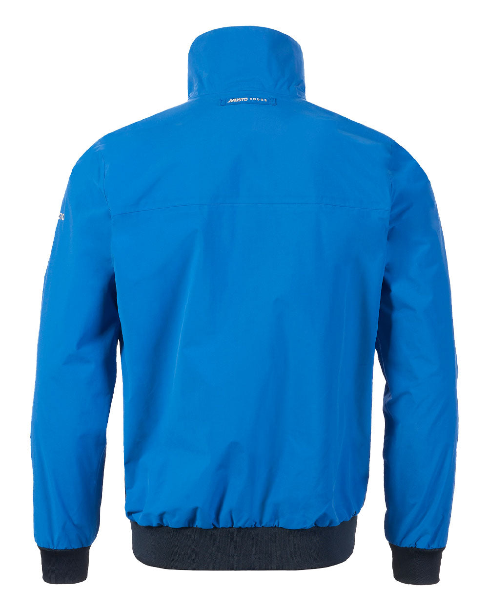 Aruba Blue coloured Musto Snug Blouson Jacket on White background 