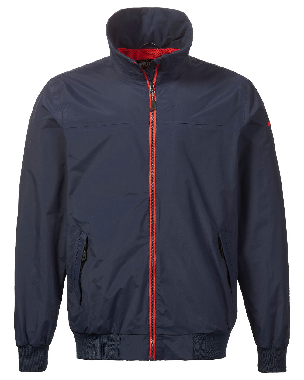 Navy Red coloured Musto Snug Blouson Jacket on White background 