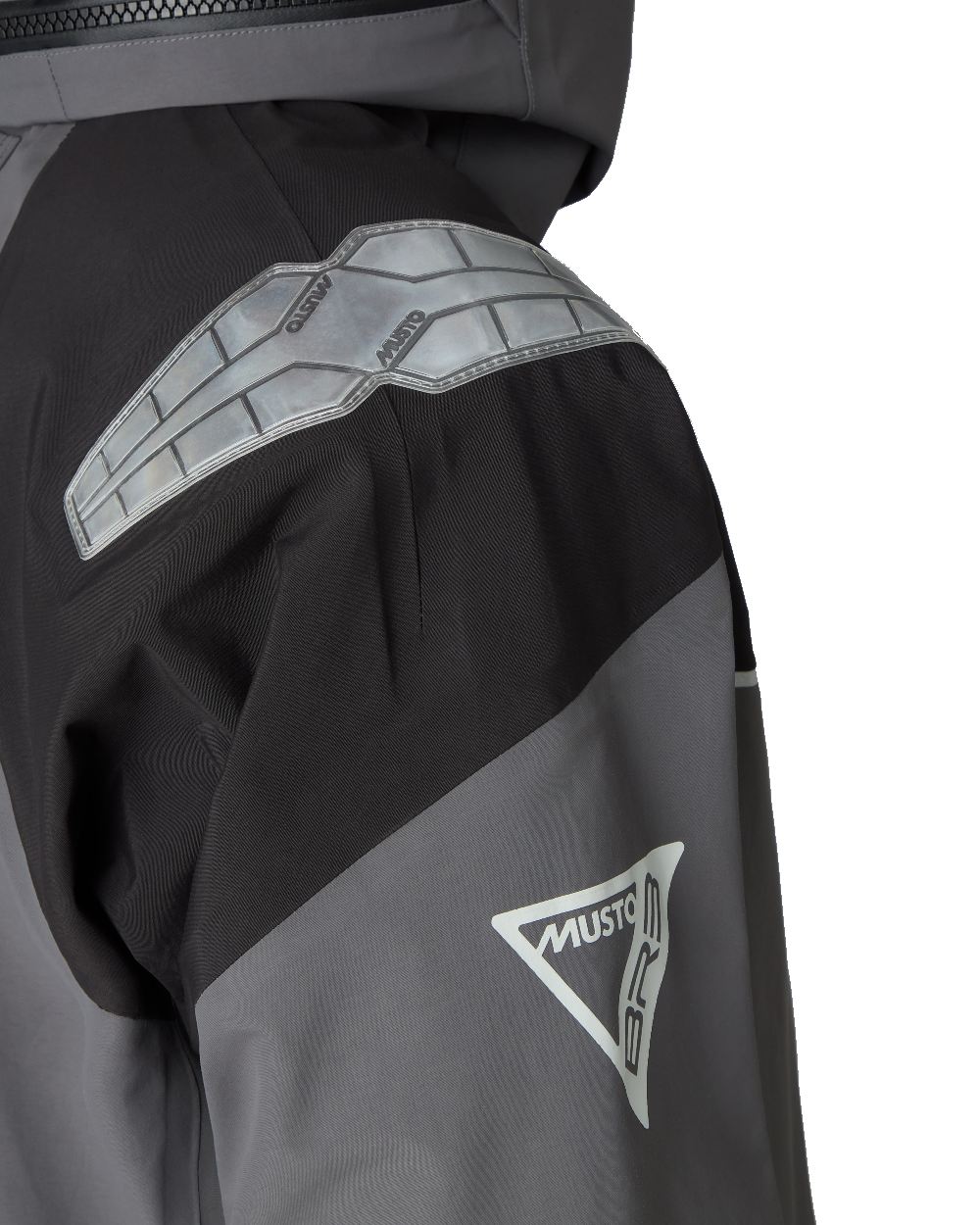 Charcoal Coloured Musto Womens Br3 Pertex Offshore Jacket on White Background
