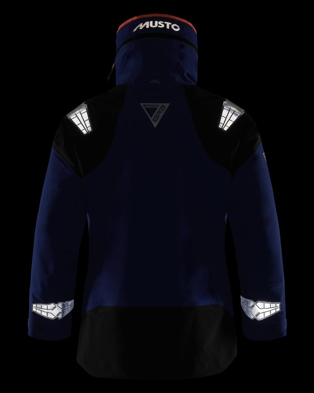 Mazarine Blue Coloured Musto Womens Br3 Pertex Offshore Jacket on Black Background
