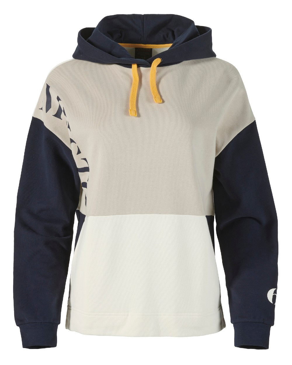 Navy/White Coloured Musto Womens Classic Hoodie On A White Background 