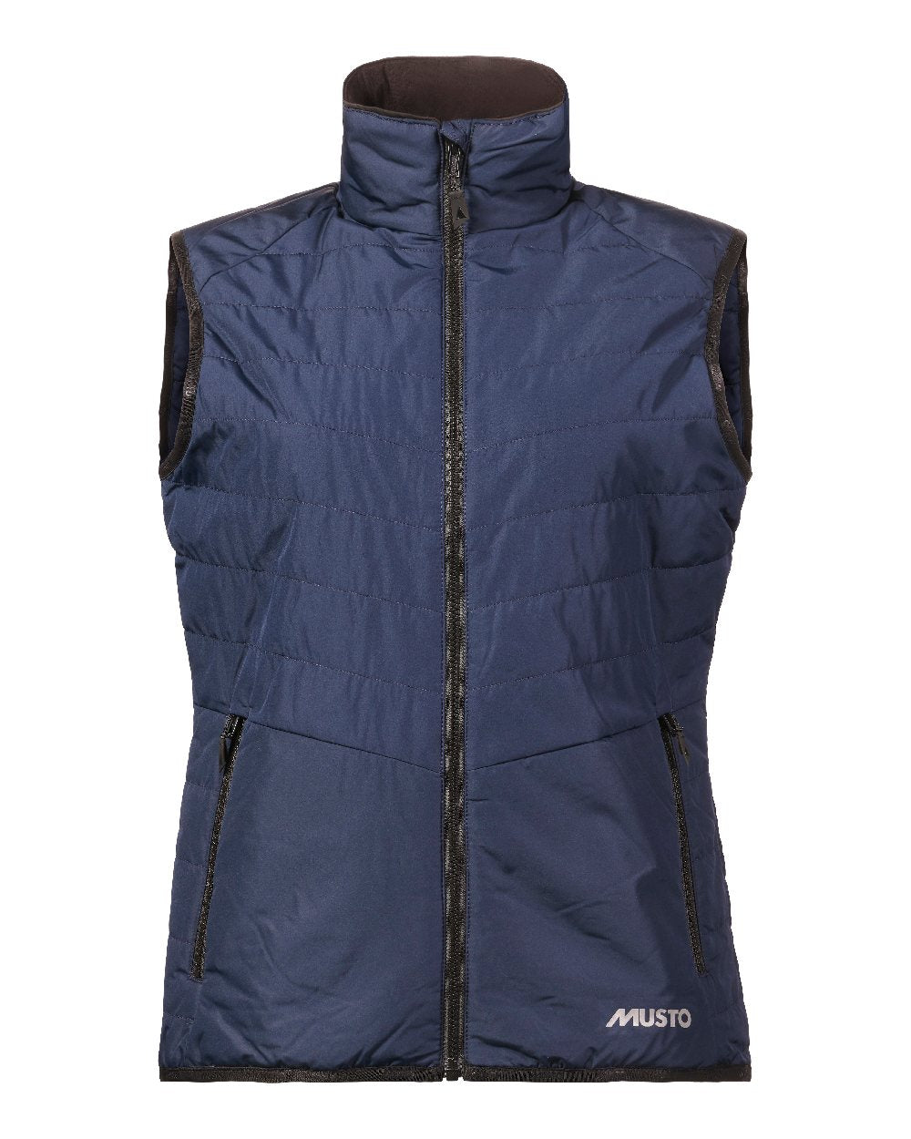 True Navy coloured Musto Womens Corsica Primaloft Vest on white background 