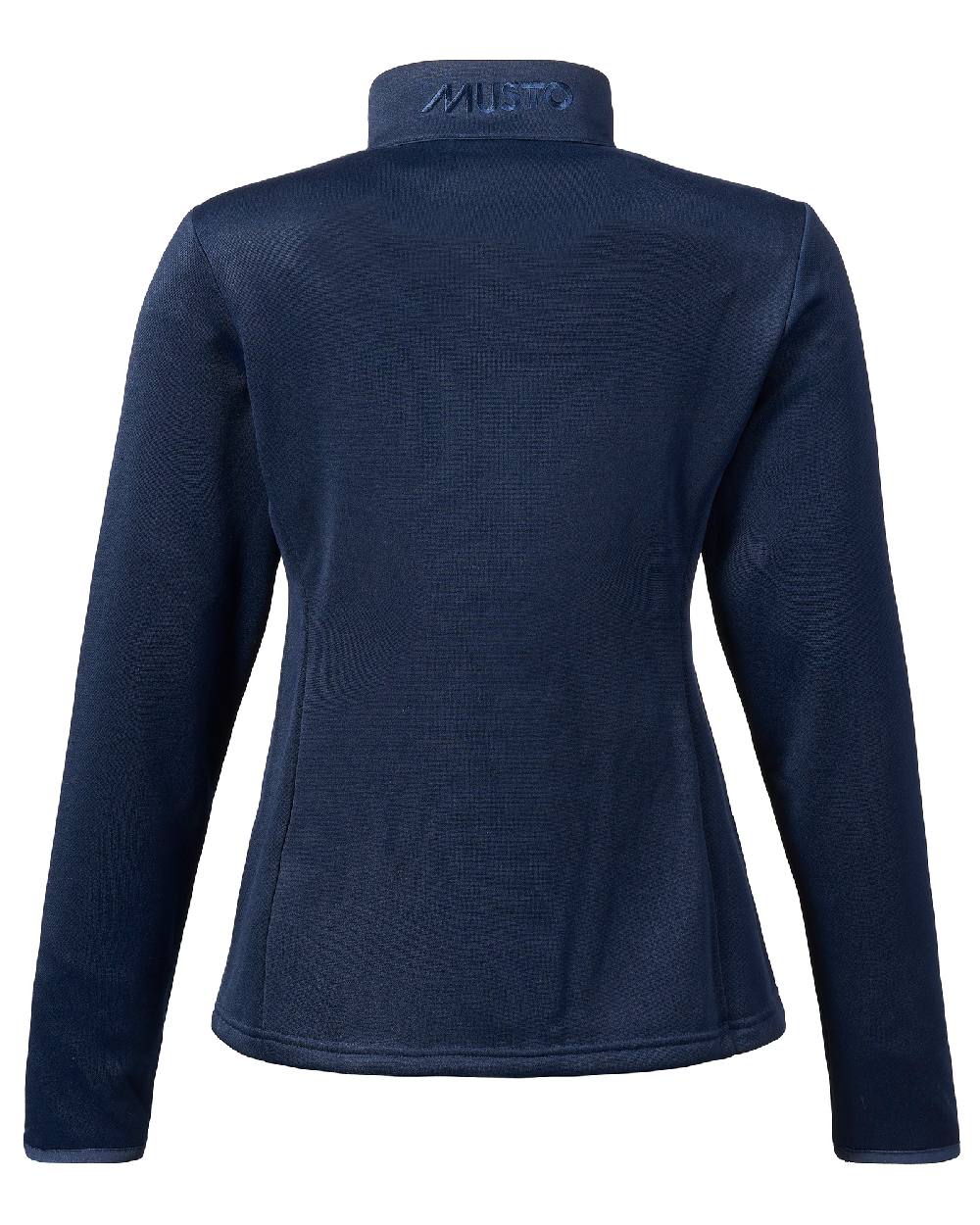 Navy coloured Musto Womens Essential Full Zip Sweater on white background 