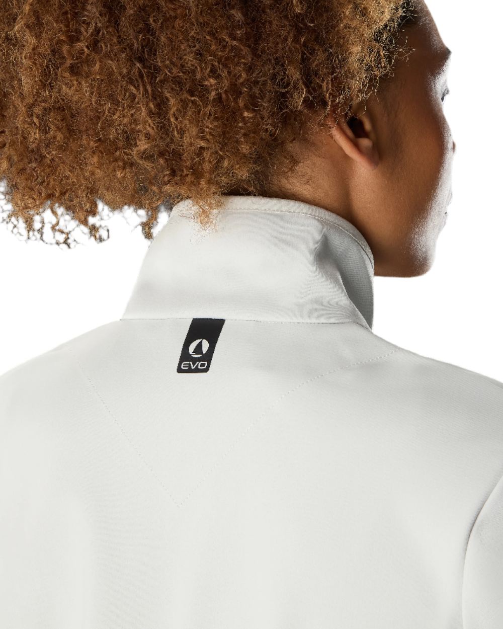 Platinum Coloured Musto Womens Evo Crew Softshell Jacket on White Background
