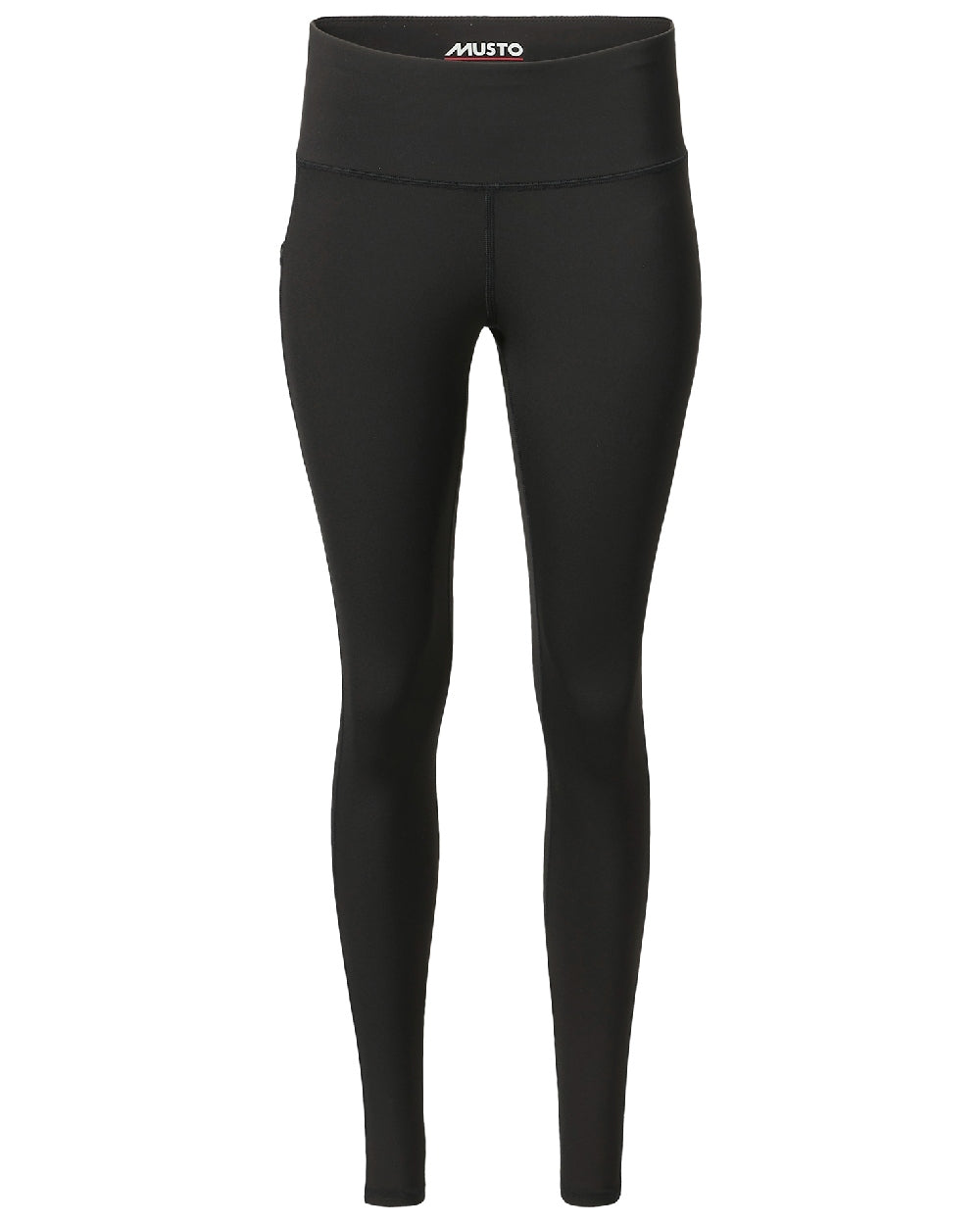 Black coloured Musto Womens Evolution Active Leggings on white background 