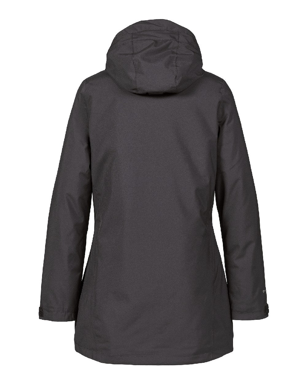 Black coloured Musto Womens Evolution Newport Osm Primaloft Parka on white background 