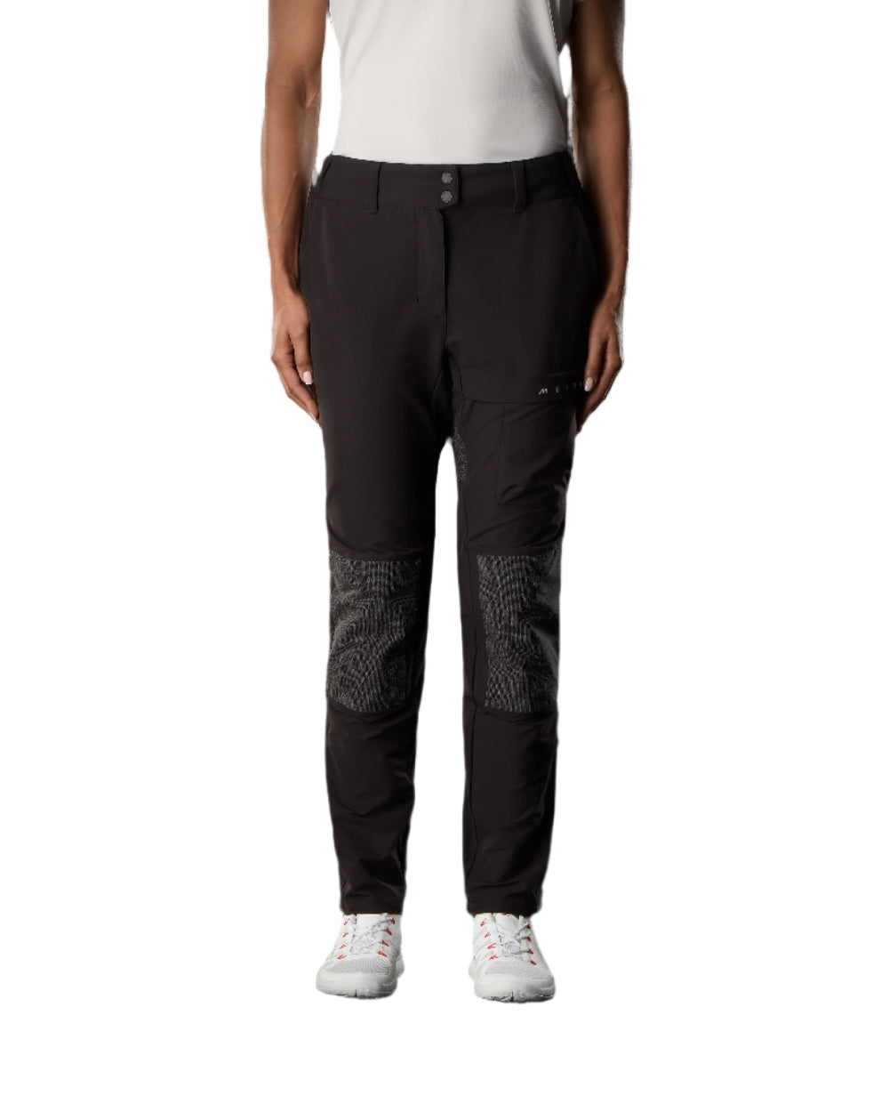 Black Coloured Musto Womens Evo Performance Stretch Trouser on White Background
