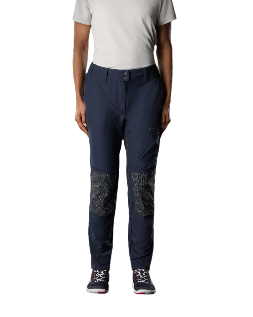 True Navy Coloured Musto Womens Evo Performance Stretch Trouser on White Background
