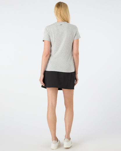 Black coloured Musto Womens Fast Dry Skorts on grey background 