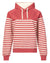 Astro Dust Coloured Musto Womens Marina Stripe Hoodie On A White Background #colour_astro-dust