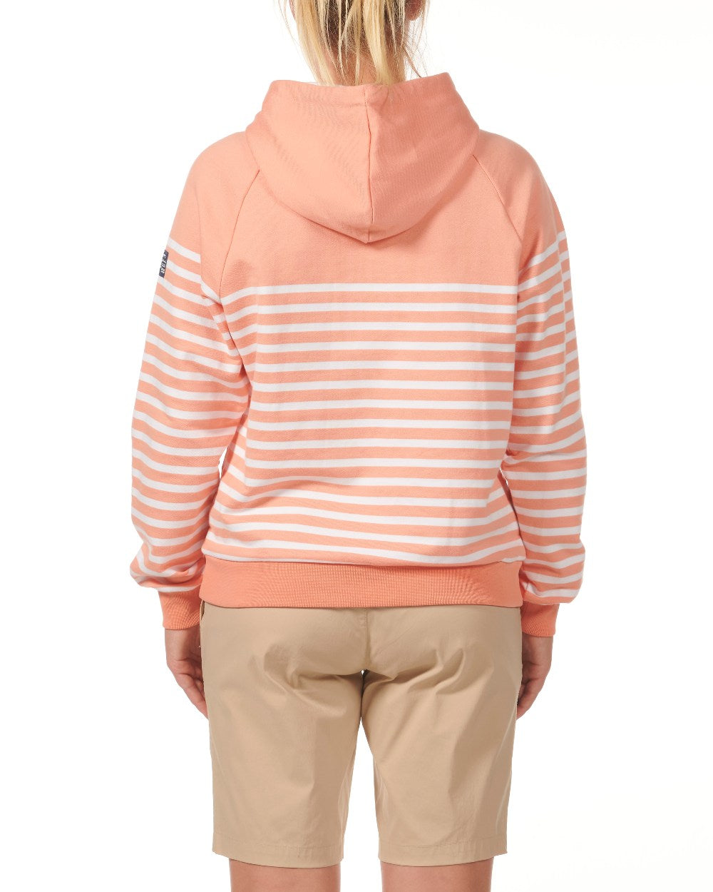 Canyon Suns Coloured Musto Womens Marina Stripe Hoodie On A White Background 