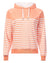 Canyon Suns Coloured Musto Womens Marina Stripe Hoodie On A White Background #colour_canyon-suns