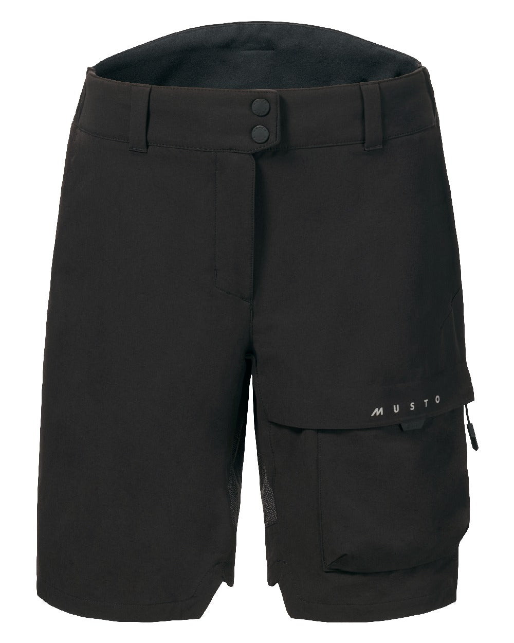 Black Coloured Musto Womens Performance Stretch Shorts on White Background
