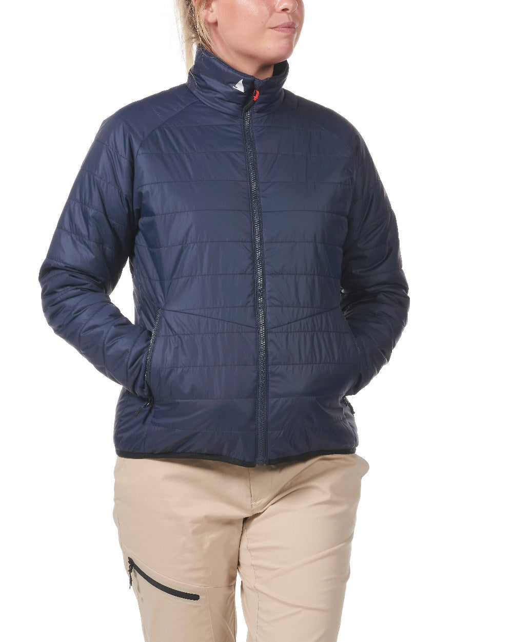 Navy Coloured Musto Womens Primaloft Jacket On A White Background 