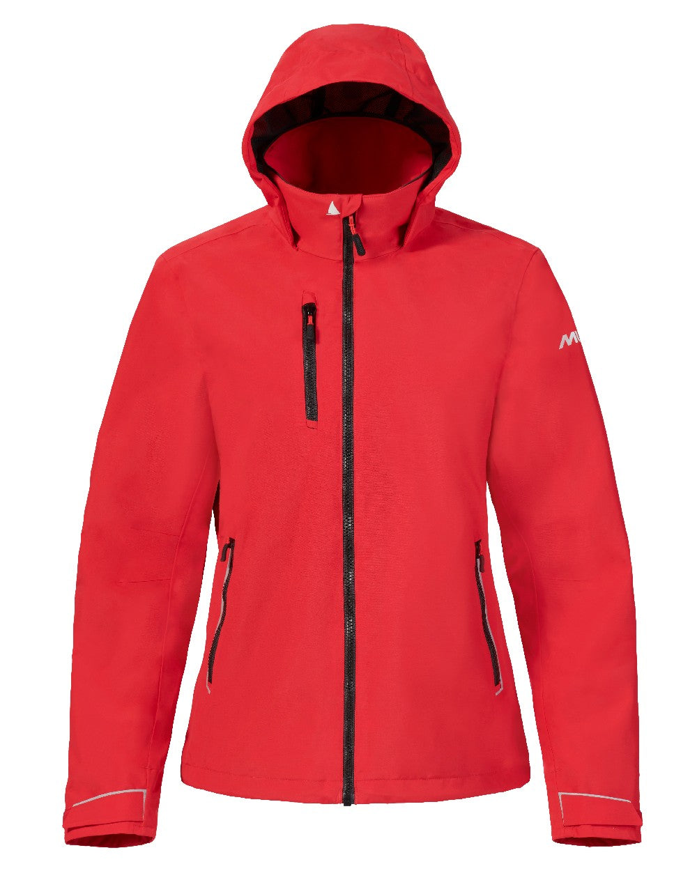 True Red Coloured Musto Womens Sardinia Jacket on White Background
