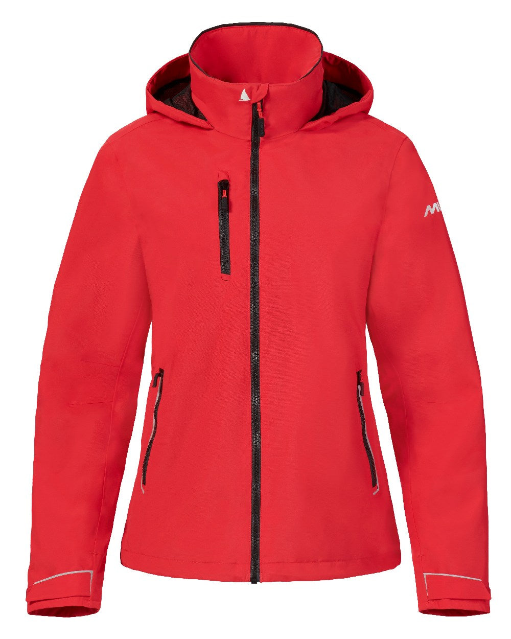 True Red Coloured Musto Womens Sardinia Jacket on White Background
