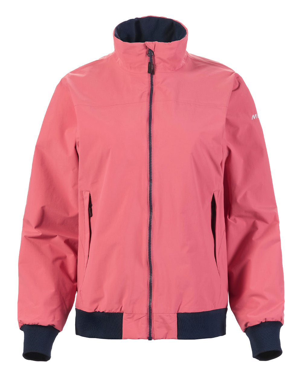 Sweet Raspberry coloured Musto Womens Snug Blouson Jacket on White background 