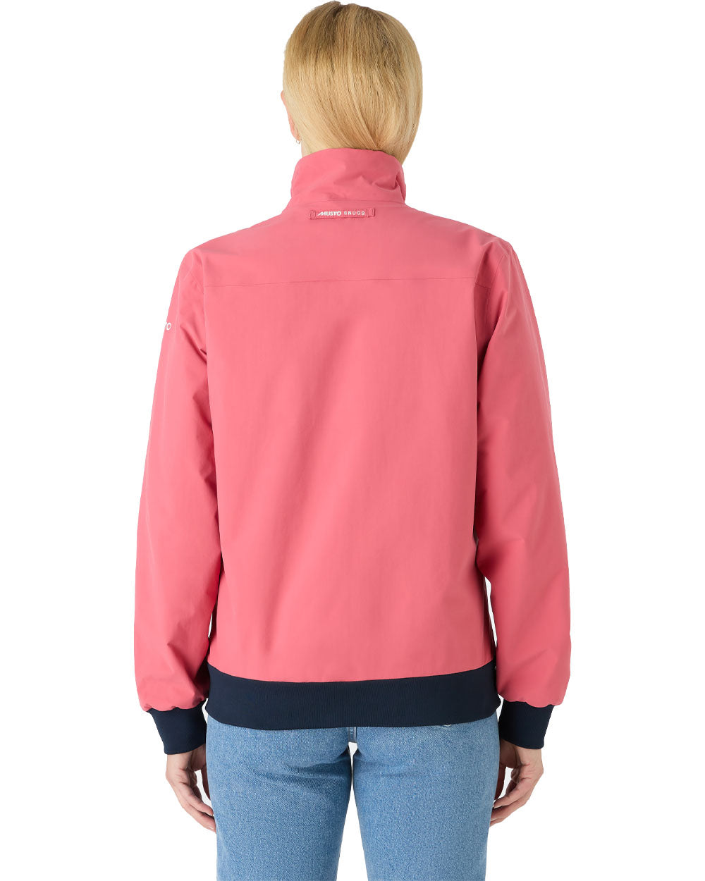 Sweet Raspberry coloured Musto Womens Snug Blouson Jacket on White background 