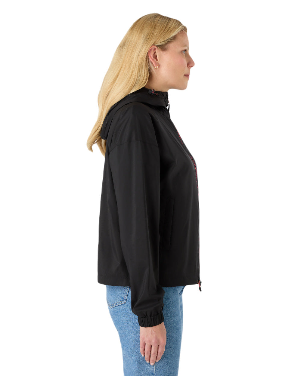 Black Coloured Musto Womens Windbreaker Jacket On A White Background 