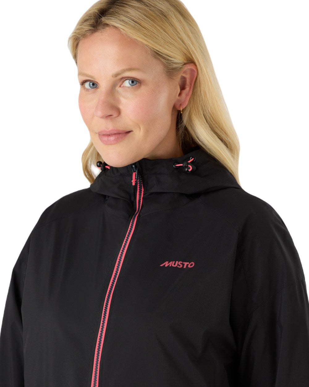 Black Coloured Musto Womens Windbreaker Jacket On A White Background 