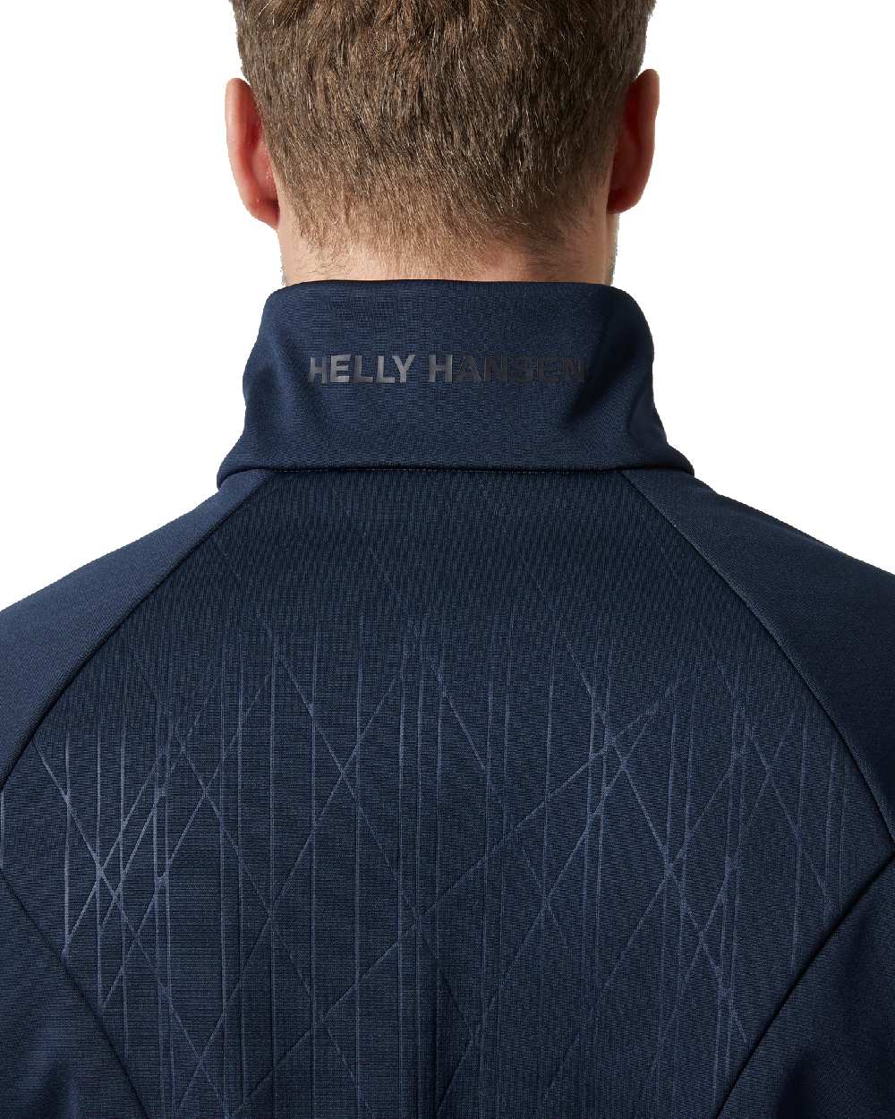 Navy coloured Helly Hansen Mens HP Windproof Fleece 2.0 on white background 