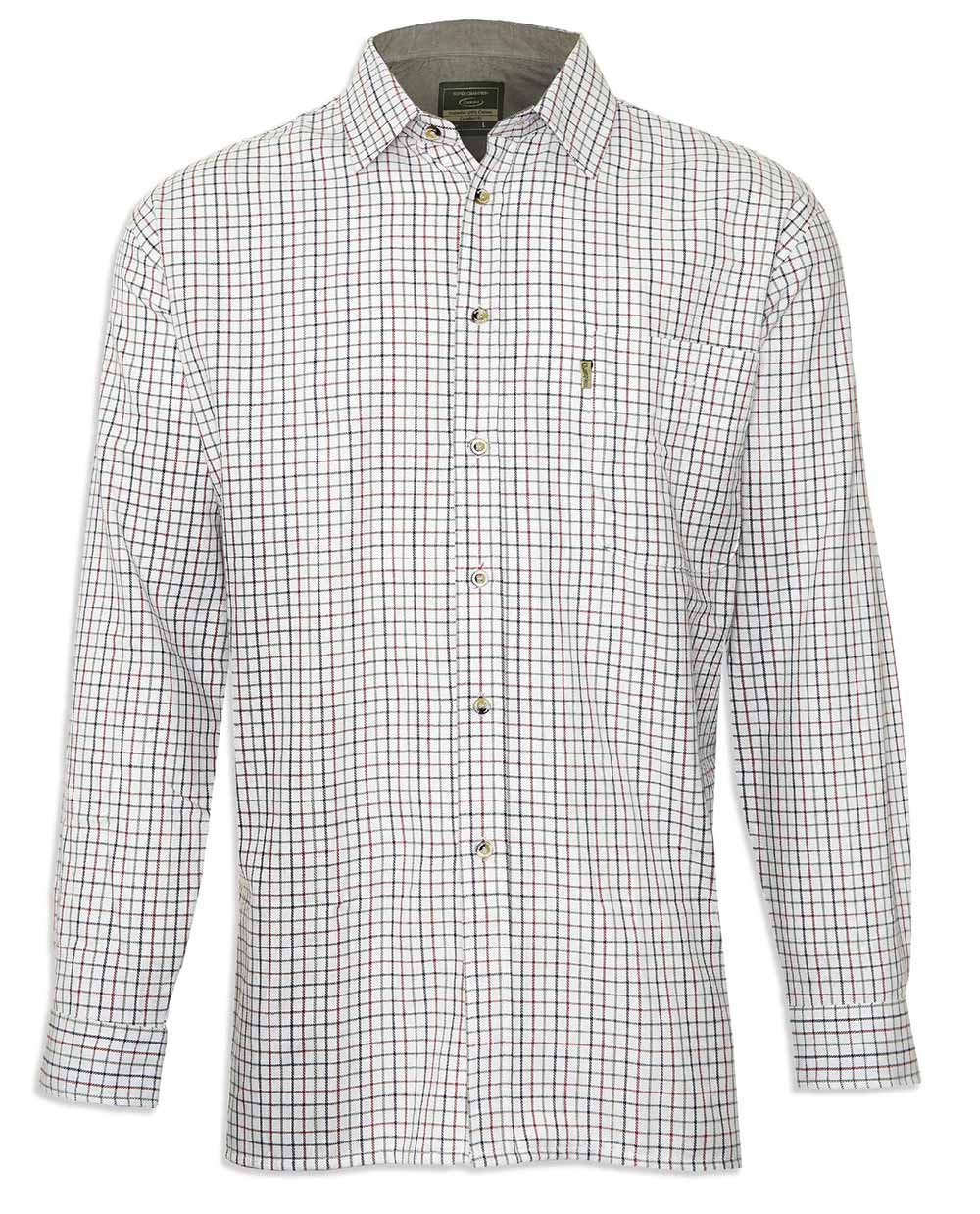 Champion Ayr Heavyweight All Cotton Tattersall Shirt Blue overlay check 