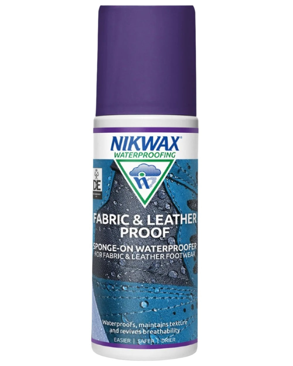 Nikwax Fabric &amp; Leather Proof Sponge-On 125 ml on white background