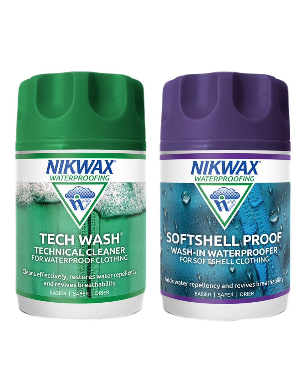 Nikwax Tech Wash/Softshell Proof Twin Pack On A White Background