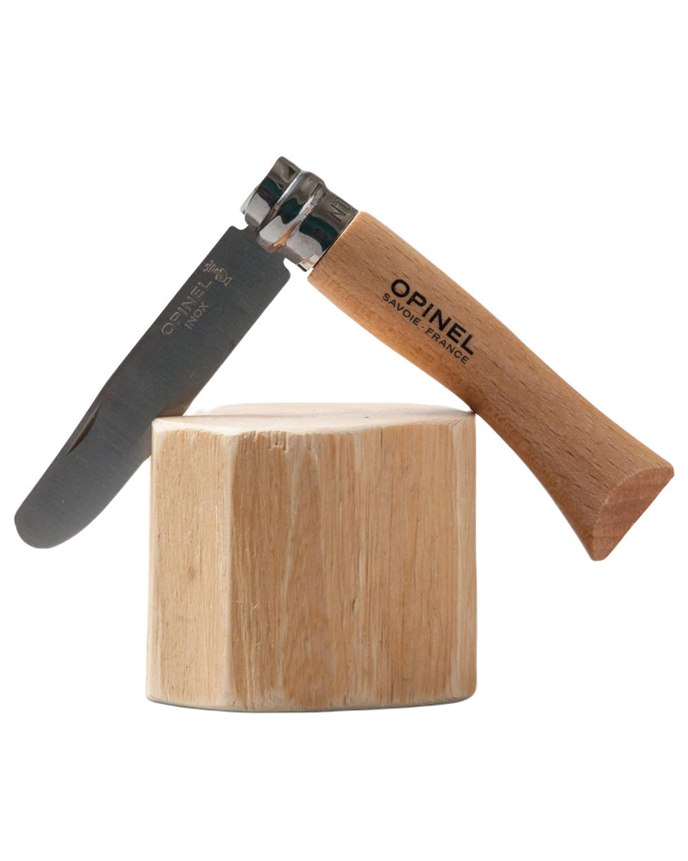 Opinel No. 7 Round Ended Knife - Natural On A White Background