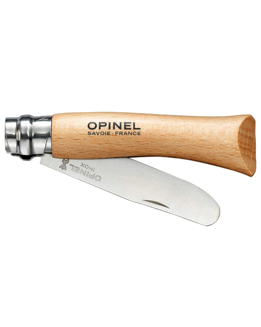 Opinel No. 7 Round Ended Knife - Natural On A White Background