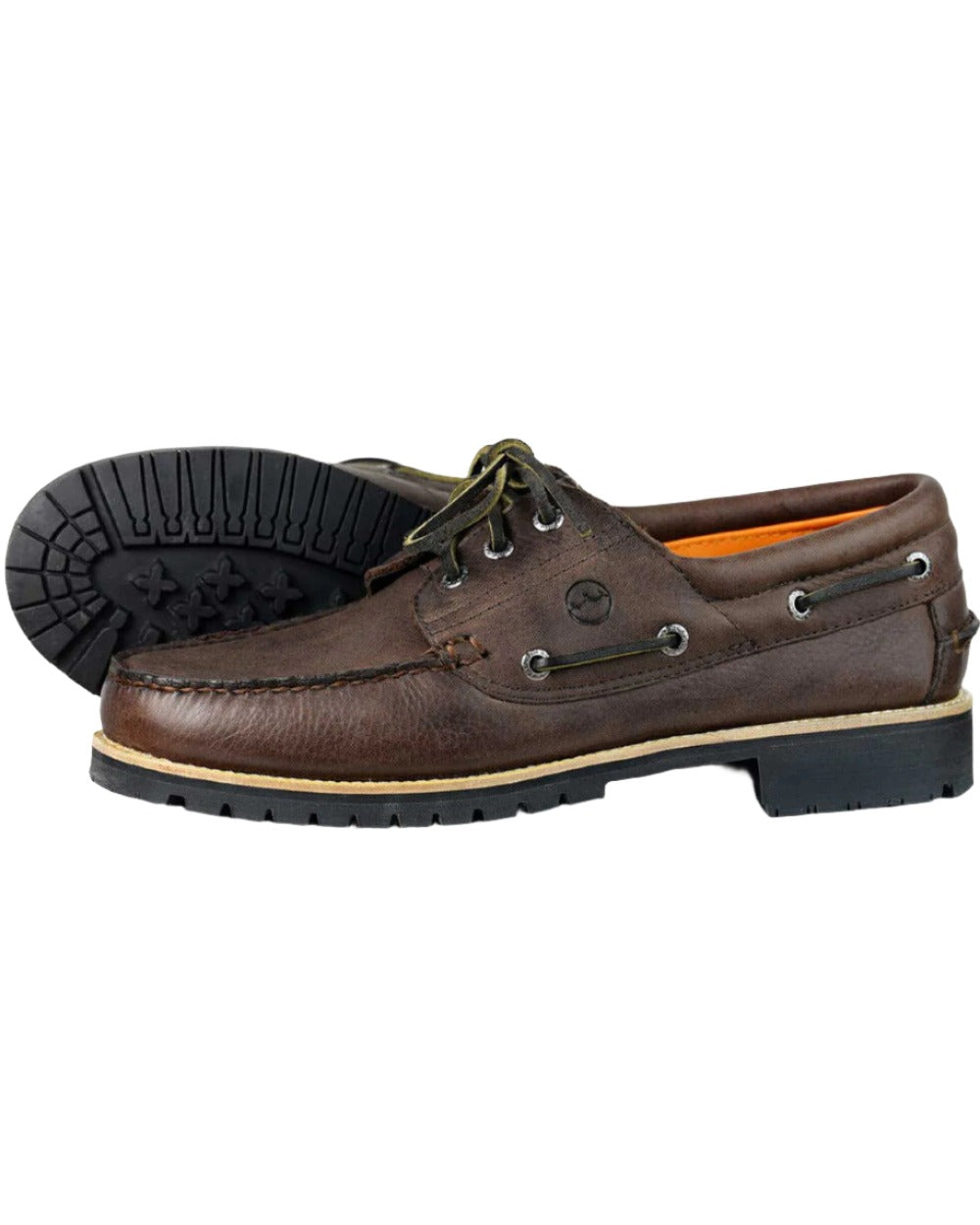 Dark Brown Coloured Orca Bay Buffalo Mens Country Shoes On A White Background 