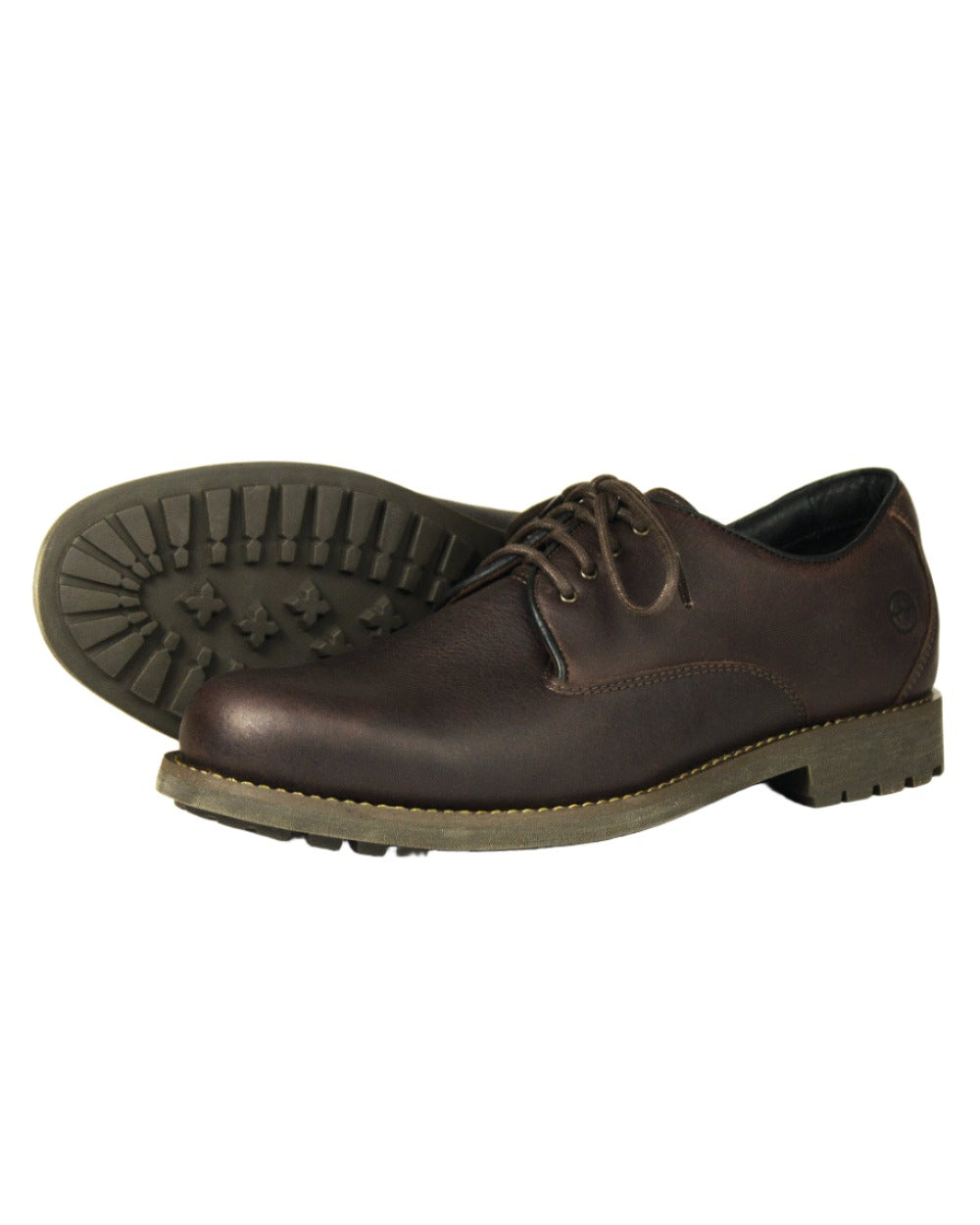 Dark Brown Coloured Orca Bay Malvern Mens Country Shoes On A White Background 