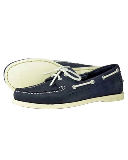 Indigo Coloured Orca Bay Mens Sandusky Deck Shoes On A White Background 