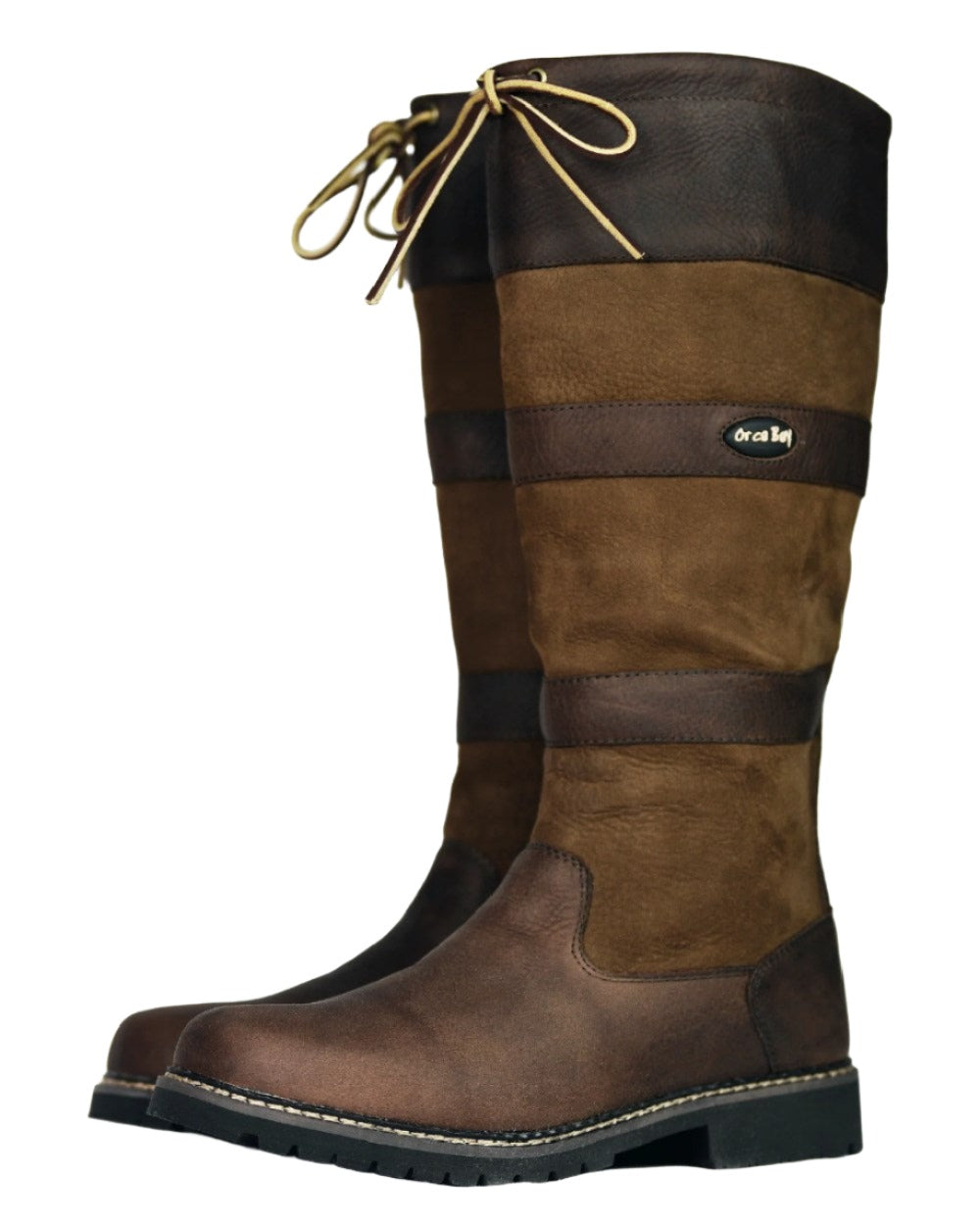 Brown Coloured Orca Bay Orkney R-Fit Country Boots On A White Background