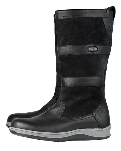 Carbon Coloured Orca Bay Storm Sailing Boots On A White Background 