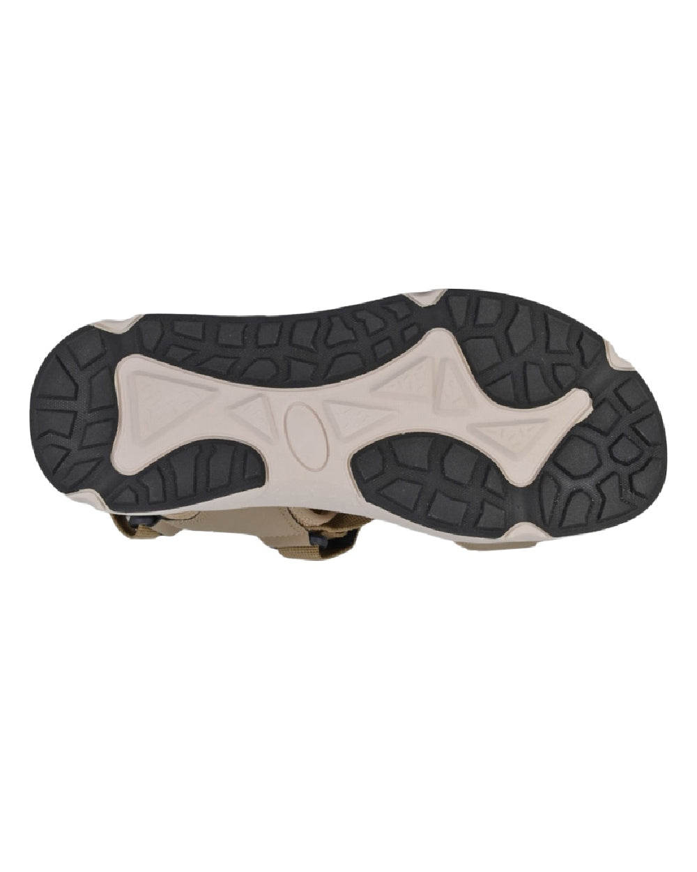 Beige Coloured PDQ Mens Webbed Triple Touch Fastening Sports Sandals on White Background
