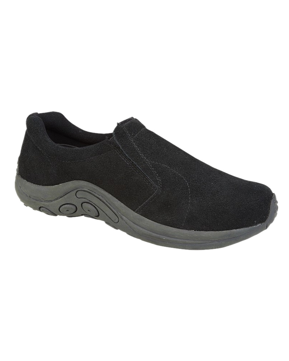 Black Coloured PDQ Ryno Twin Gusset Jungle Casual Trainers on White Background
