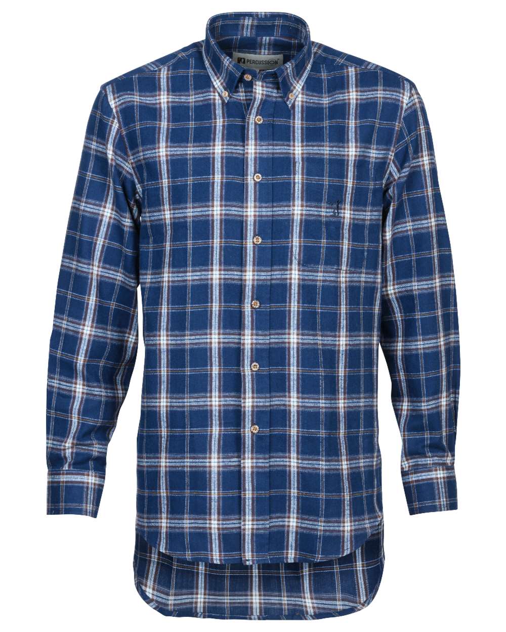 Blue Coloured Percussion Ardenne Shirt On A White Background 