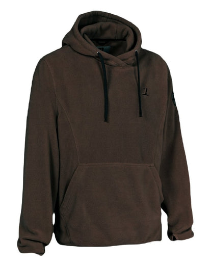 Brown Coloured Percussion Fleece Hooded Sweatshirt On A White Background 