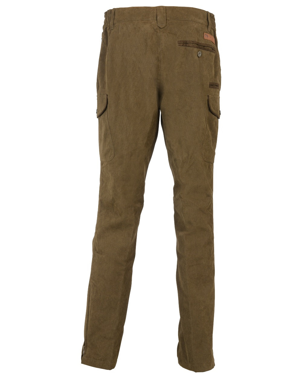 Khaki Coloured Percussion Womens Original Rambouillet Trousers On A White Background 