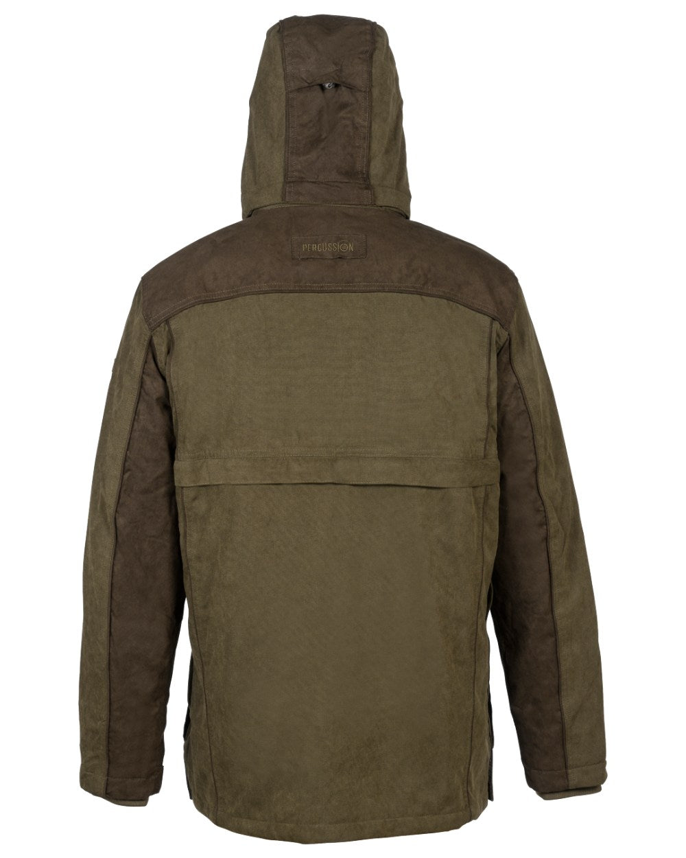 Khaki Coloured Percussion Rambouillet Original Waterproof Jacket On A White Background 