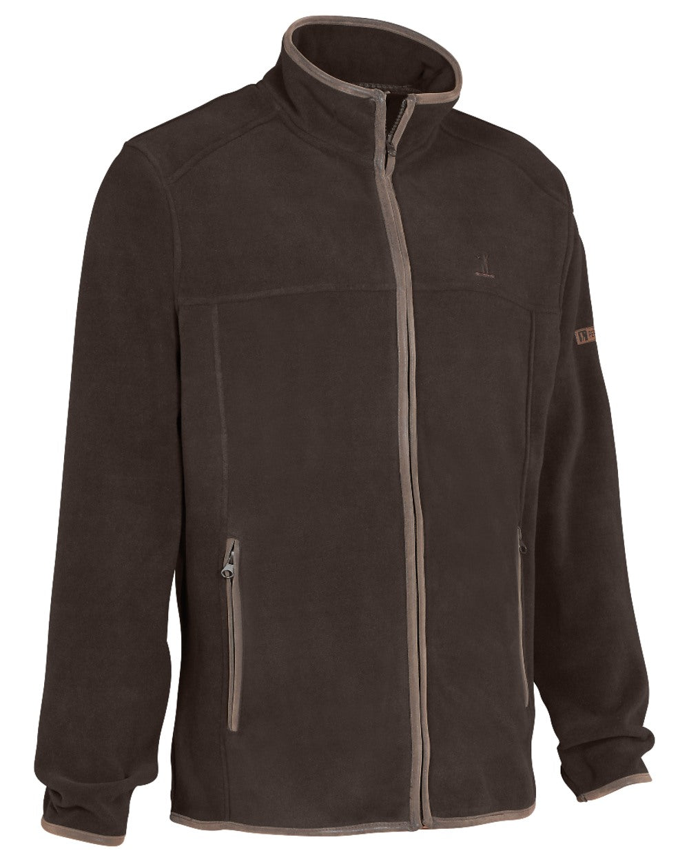 Brown Coloured Percussion Scotland Fleece Jacket On A White Background 